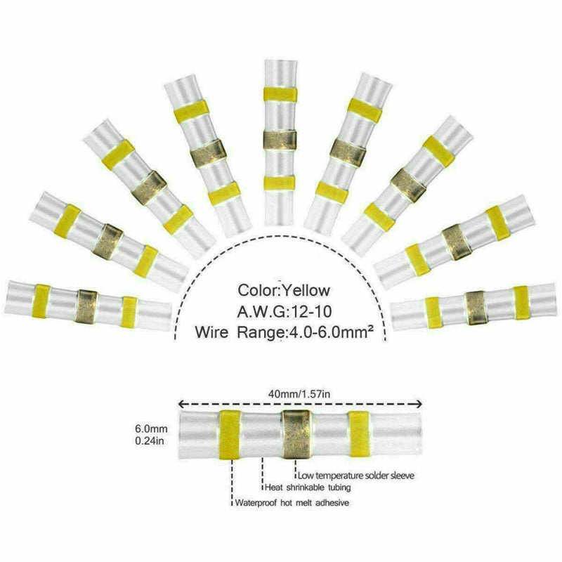 Waterproof Terminals Solder Seal Sleeve Heat Shrink Butt Wire Connectors_3