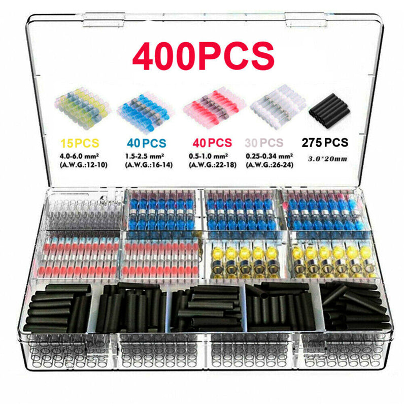 Waterproof Terminals Solder Seal Sleeve Heat Shrink Butt Wire Connectors_12