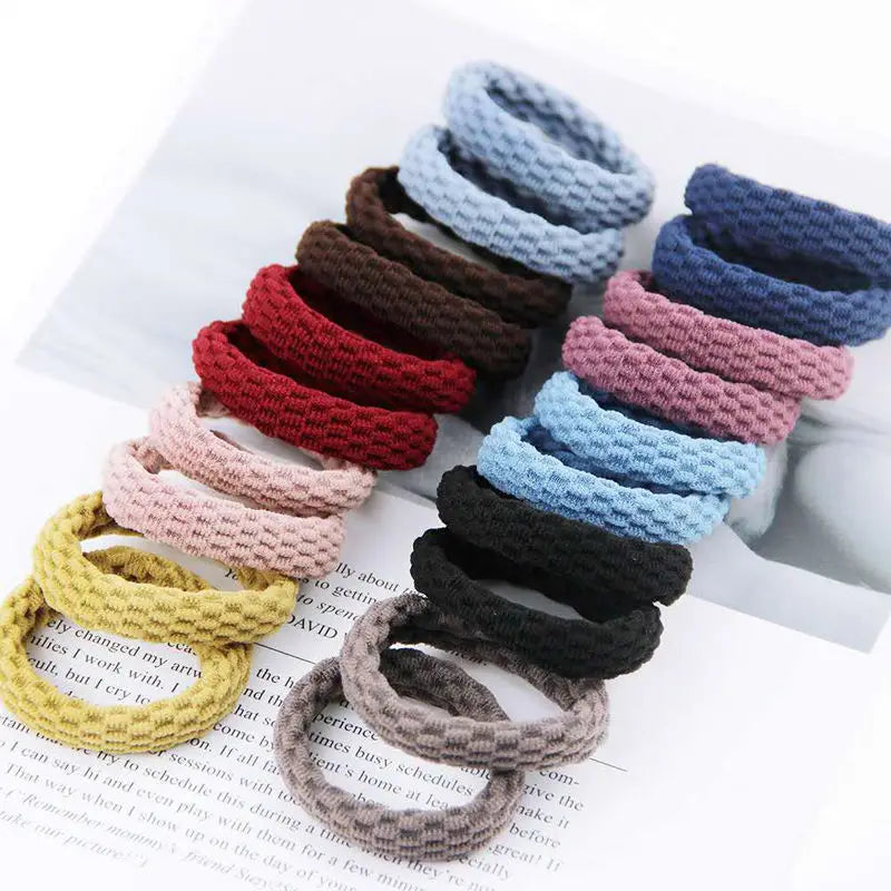 10PCS Women Girls Simple Basic Elastic Hair Bands