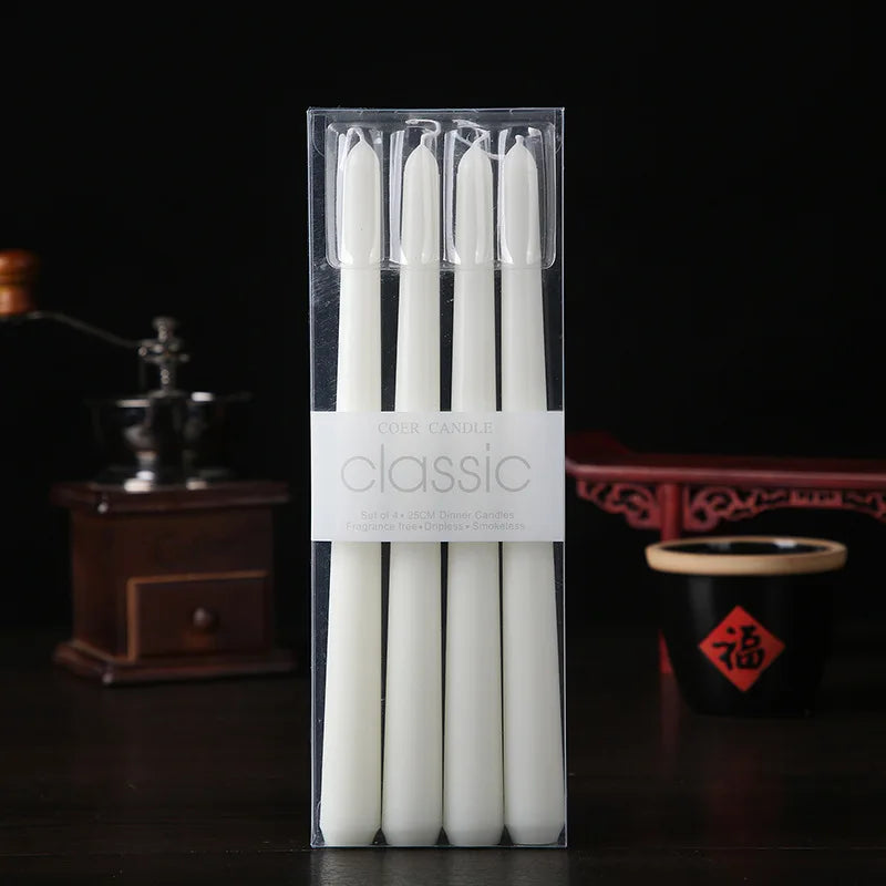 4pcs/Set European Classic Long Pole Candles