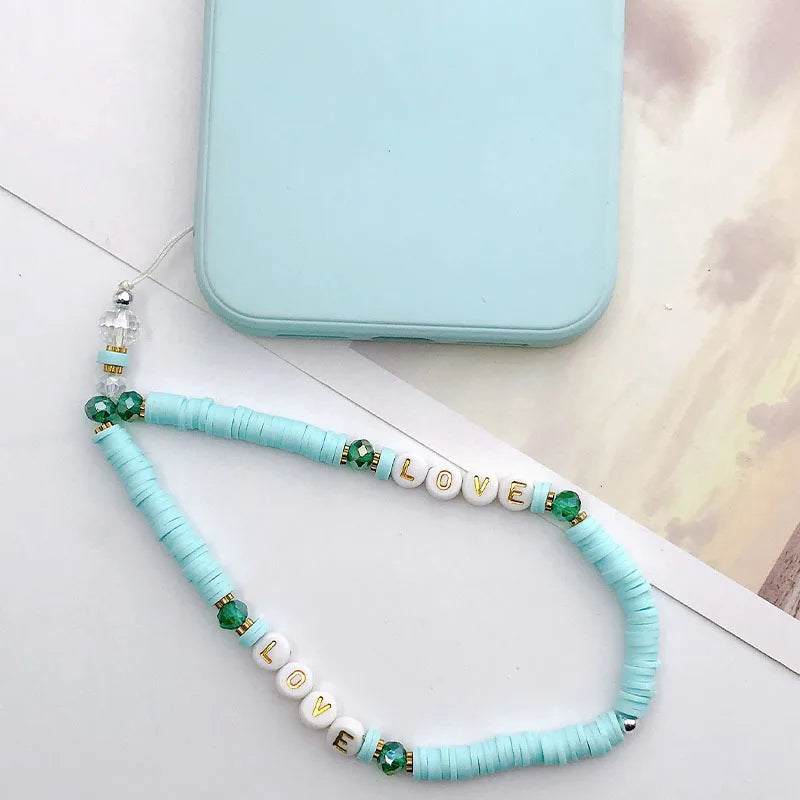 Flowers Star Beads Phone Chain Lanyard for Women