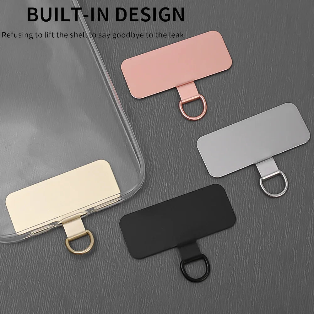 4/1PCS  Ultra-thin Stainless Steel Phone Strap