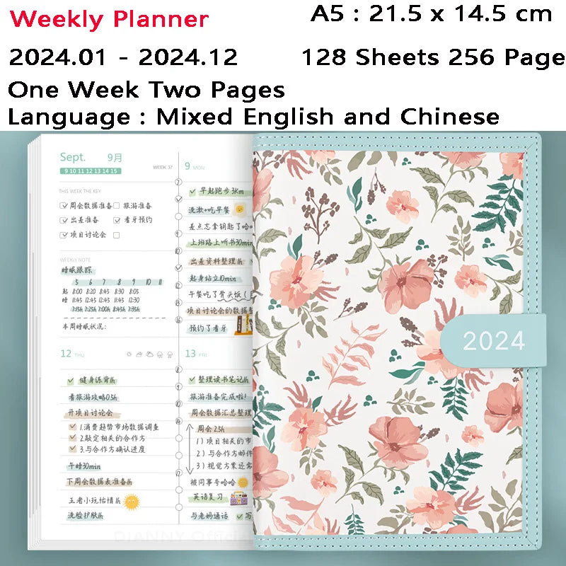 2024 Planner Organizer Calendar Diary Notebook and Journal