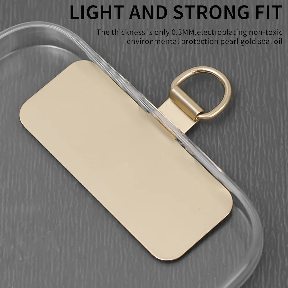 4/1PCS  Ultra-thin Stainless Steel Phone Strap