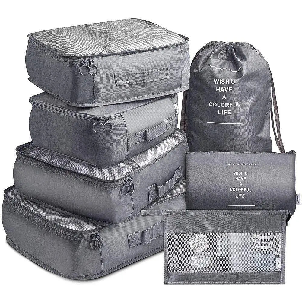 7PCS Set Travel Storage Bag Suitcase Organizer